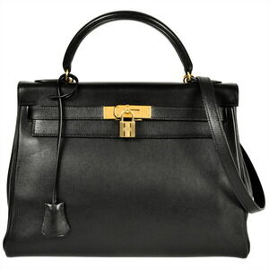 Hermes Hermès Kelly 32 handbag, Veau Gulliver, black, XX stamped, inner stitc...
